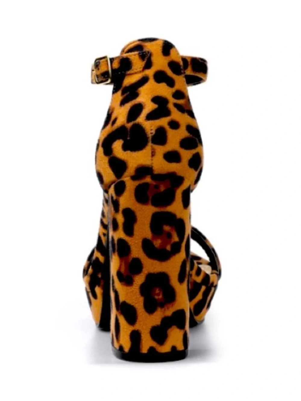 Allegra K Leopard Print Ankle Strap Platform Sandal - Women Size 7 NWOB
